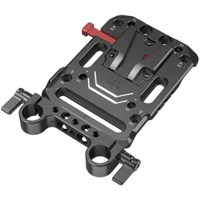 SMALLRIG 3016 V-LOCK BATTERY PLATE WITH 15MM LWS ROD CLAMP