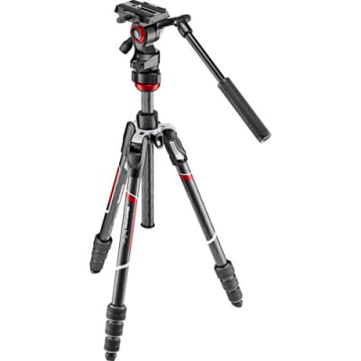 MANFROTTO BEFREE LIVE CARBON FIBER VIDEO TRIPOD KIT WITH TWIST LEG LOCKS | Tripods Stabilizers and Support