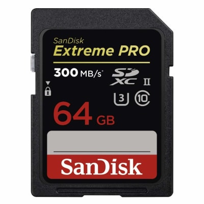 SANDISK 64GB SD EXTREME PRO 300MB | Memory and Storage