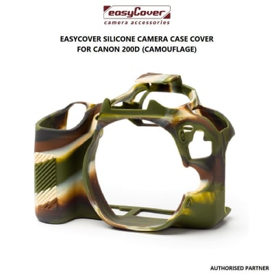 EASYCOVER SILICONE PROTECTIVE CAMERA CASE COVER FOR CANON 200D/250D CAMOUFLAGE