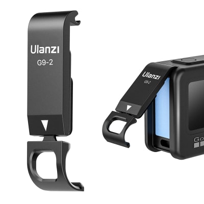 ULANZI G9-2 PROTECTIVE COVER FOR GOPRO HERO 9 BLACK, BATTERY CHARGING DOOR VLOG ACCESSORY FOR GO PRO 9 ACTION CAM