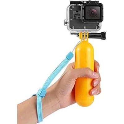 RELIABLE GOPRO FLOATING BOBBER HAND GRIP HANDLE MONOPOD SCREW WITH STRAP COMPATIBLE WITH ALL GOPRO HERO 10 9 8 7 6 5 4 3+ 3 SJCAM YI EKEN 4K ACTION