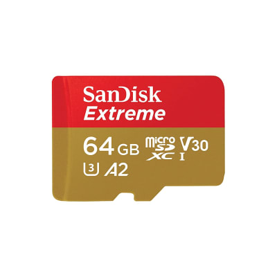 SANDISK 64GB EXTREME 160 MBPS MICRO SD CARDS FOR ACTION CAMERAS AND DRONE