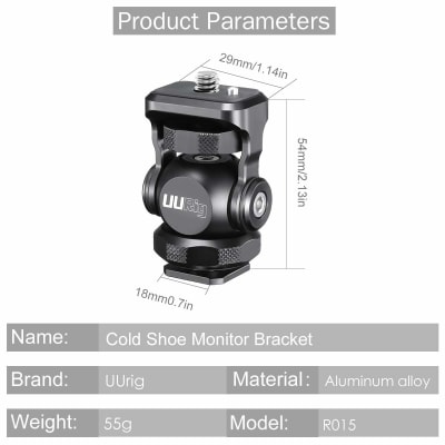 ULANZI UURIG R015 COLD SHOE MONITOR MOUNT | Tripods Stabilizers and Support