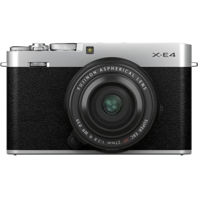 FUJIFILM X-E4 MIRRORLESS DIGITAL CAMERA WITH XF 27MM F/2.8 R WR LENS (SILVER) | Digital Cameras