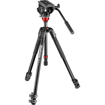 MANFROTTO 500 FLUID VIDEO HEAD WITH 190X VIDEO ALUMINUM TRIPOD & LEVELING COLUMN KIT | Tripods Stabilizers and Support