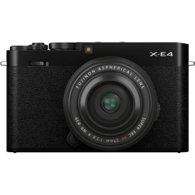 FUJIFILM X-E4 MIRRORLESS DIGITAL CAMERA WITH XF 27MM F/2.8 R WR LENS (BLACK) | Digital Cameras