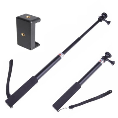 RELIABLE TELESCOPING EXTENDABLE MONOPOD TRIPOD POLE HANDHELD CAMERA SELFIE STICK MOUNT WITH MOBILE ATTACHMENT