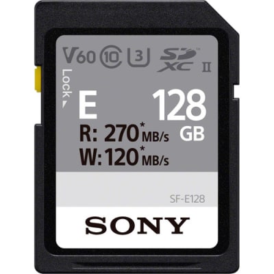 SONY 128GB SF-E Series UHS-II SD Memory Card 270MBPS/ WRITE 120MBPS | Memory and Storage