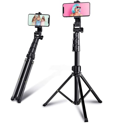 RELIABLE VLOGGING SELFIE STICK WITH TRIPOD STAND FOR RING LIGHT MOBILE HOLDER & GOPRO MOUNT COMPATIBLE