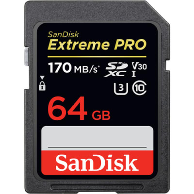 SANDISK 64GB EXTREME PRO SD CARD 170MBPS | Memory and Storage
