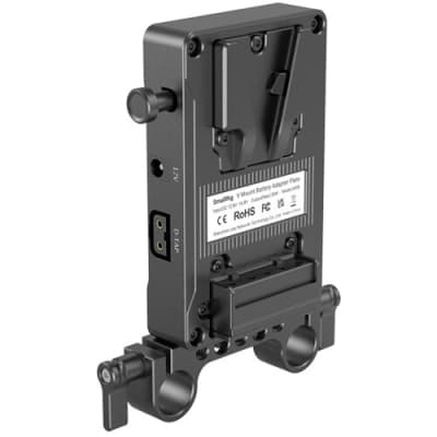 SMALLRIG 3498 V-MOUNT BATTERY ADAPTER PLATE WITH DUAL-ROD CLAMP