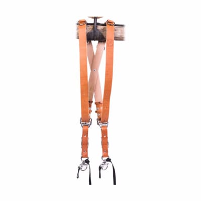 HOLD FAST MONKEY MAKER BRIDLE LEATHER - 2 CAMERA HARNESS / TAN / LARGE