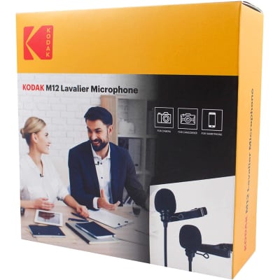 KODAK M12 2.5MM DUAL LAVALIER MICROPHONE WITH ADAPTER FOR SMARTPHONES | Audio