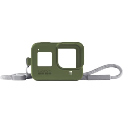 GOPRO SLEEVE + LANYARD (HERO8 BLACK) (GREEN) AJSST-005