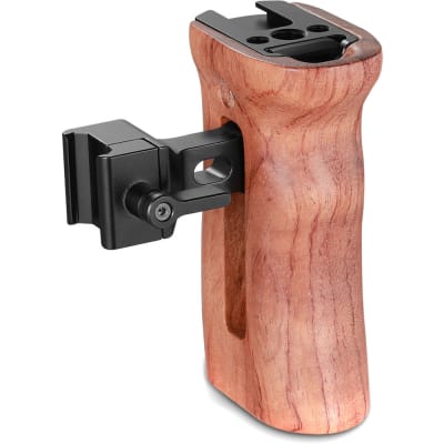 SMALLRIG 2187B WOODEN SIDE HANDLE WITH NATO CLAMP